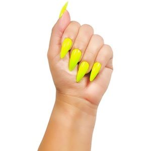 Long stiletto neon green.